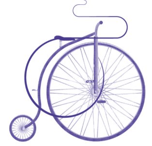 uno dei primi modelli di bicicletta mai esistiti. elemento decorativo che fa parte della brand image della mostra Palermo Felicissima